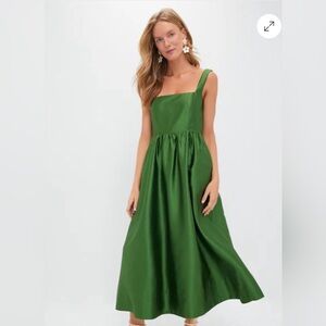 Tuckernuck Green Dupioni Esme Dress - S